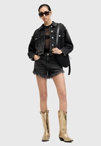 AllSaints HAILEY - Shorts vaqueros - washed black