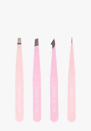 4 PIECE COMBINATION TWEEZER SET - Makeup set - pink