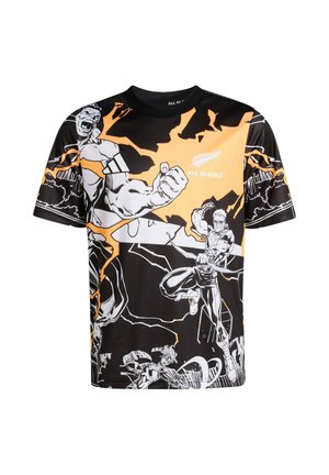 ALL BLACKS MARVEL UNISEX - T-shirt z nadrukiem