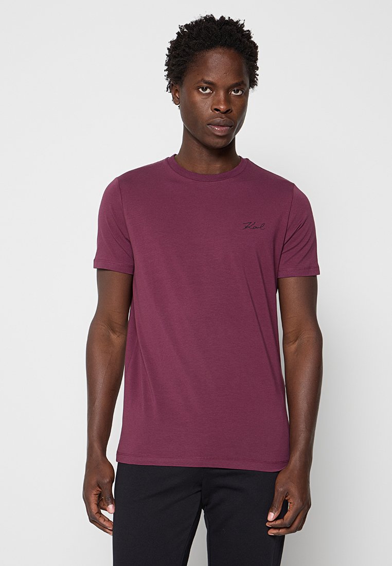 Karl Lagerfeld T-shirt basic (rood)paars