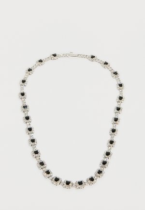 STUD NECKLACE - Verižica - white/black