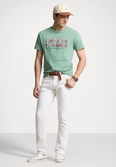 Polo Ralph Lauren CLASSIC FIT PLAID LOGO JERSEY T-SHIRT - T-shirt estampada - faded mint