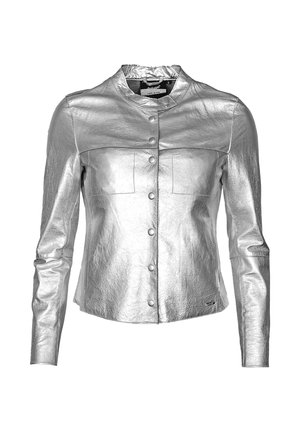 Leren jas - silver