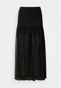PLEATED MAXI SKIRT - Pleated skirt - black