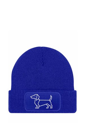 MIT PATCH AUFDRUCK DACKEL POLYGON HUND - Beanie - blau
