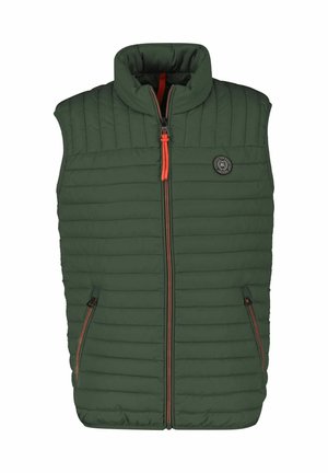 STEPP - Waistcoat - mineral green melange