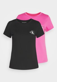 MONOLOGO SLIM TEE 2 PACK - T-shirts - pink amour/black