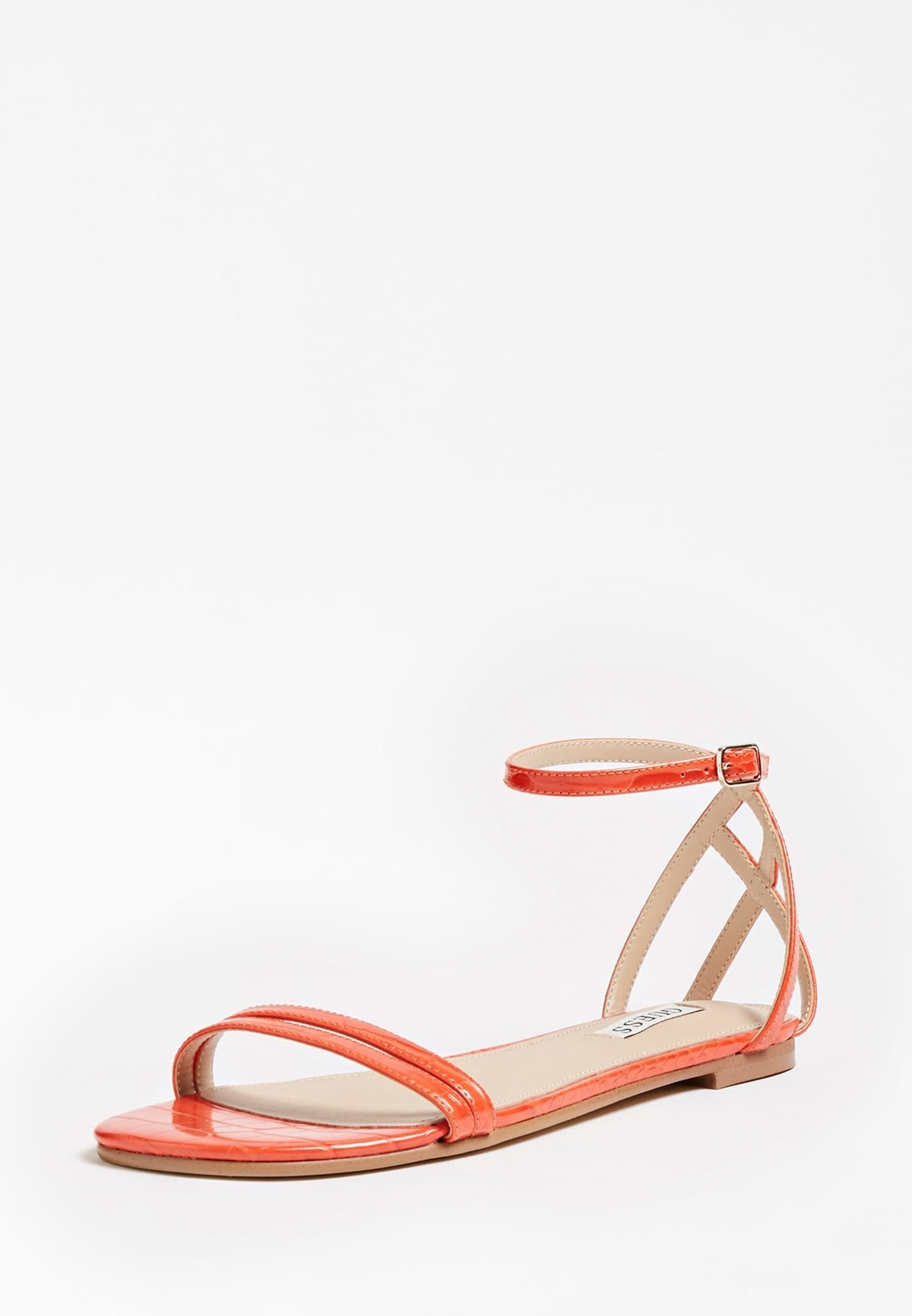 orange guess sandals