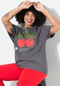 Angel of Style BOXY FIT KIRSCHEN-MOTIV - Printtipaita - charcoal gray
