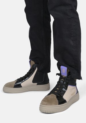 SNEAKER - Baskets montantes - taupe/schwarz