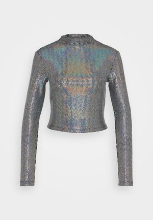 ONLY ONLISABEL GLITTER - Pikkade varrukatega topp - black/multi
