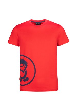 TROLLKIDS, KIDS KROKSAND T UNISEX - Print T-shirt - bright red/mystic blue