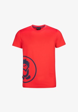 TROLLKIDS, KIDS KROKSAND T UNISEX - Print T-shirt - bright red/mystic blue
