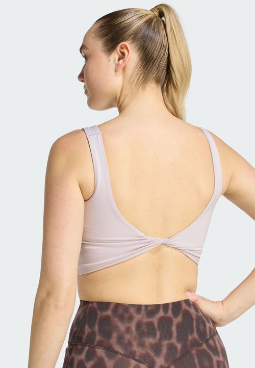 adidas OPTIME BRA TANK - Sujetadores deportivos con sujeción media - ice purple — foto 4