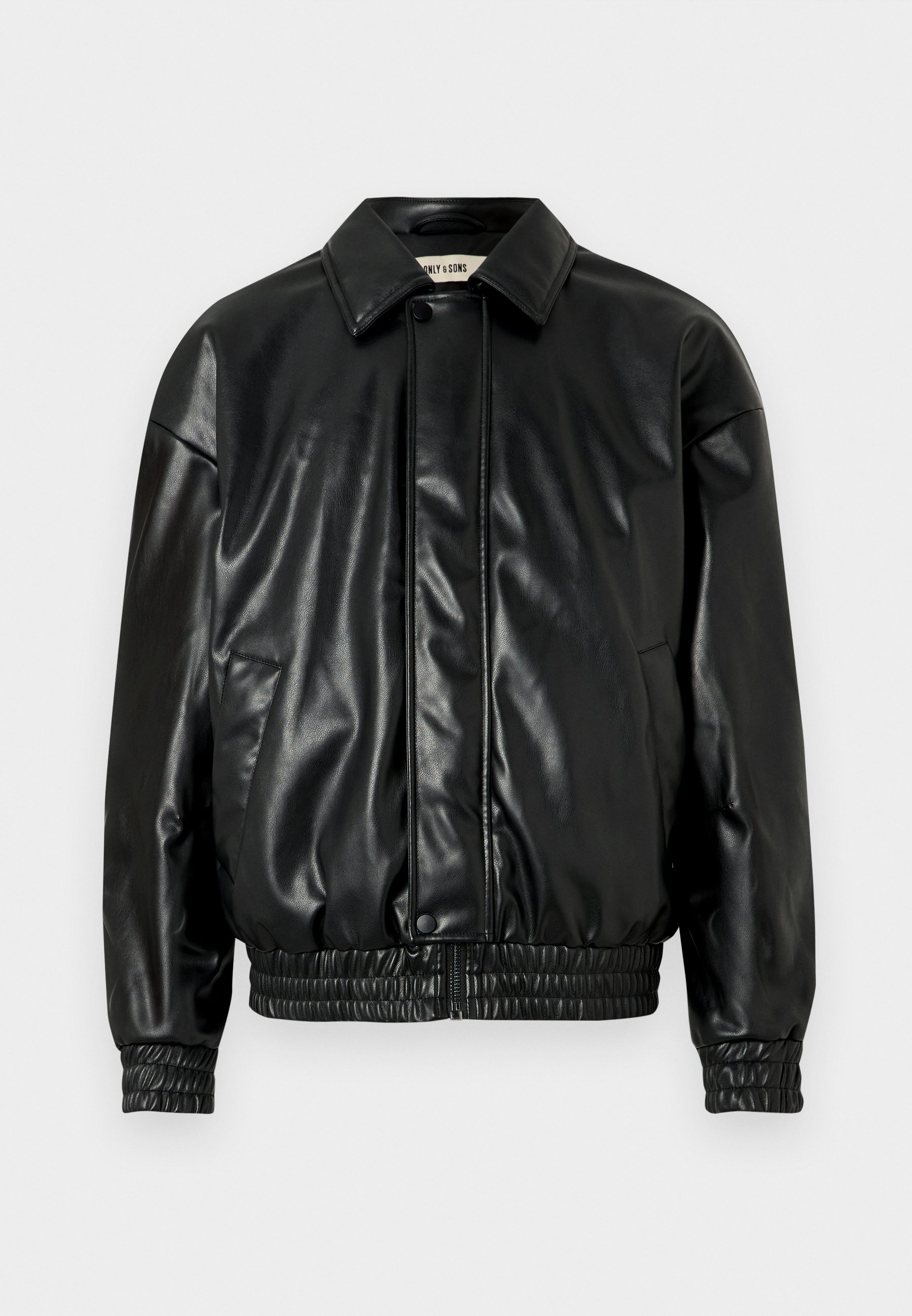 Only & Sons ONSPHILL PADDED - Faux leather jacket - black