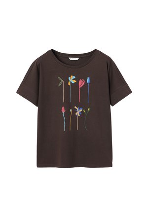 TATUUM, ARTICLE TAG:  - ARTICLE NAME: MONKI - Μπλουζάκι με στάμπα - brown