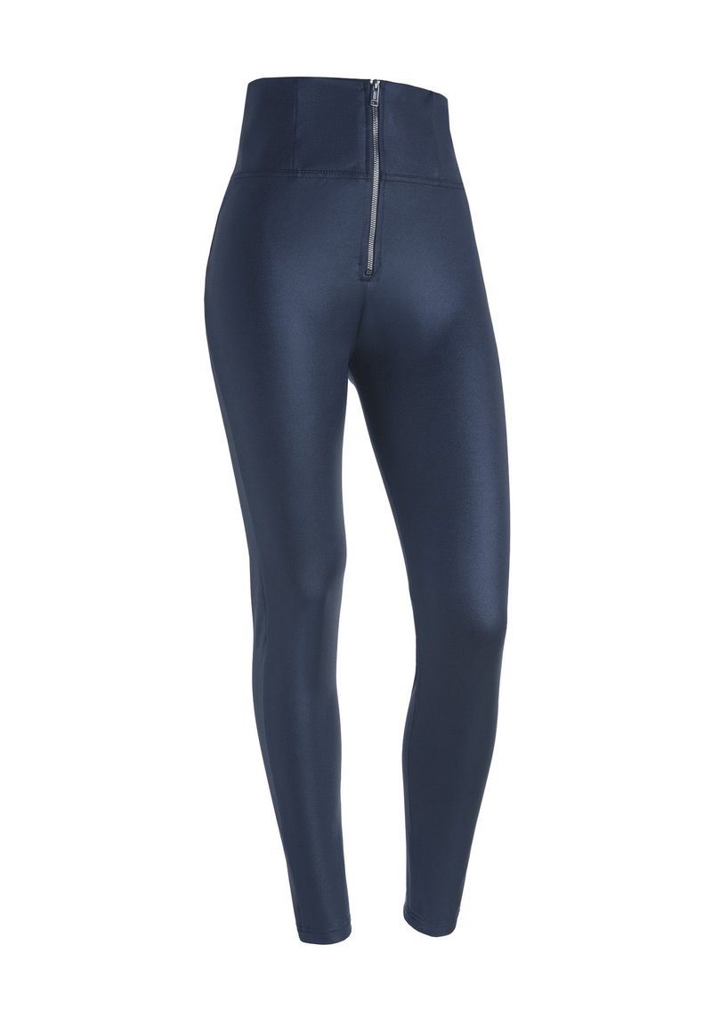 Freddy PUSH UP VITA ALTISSIMA COATED LUCIDO - Pantalones - dark sapphire