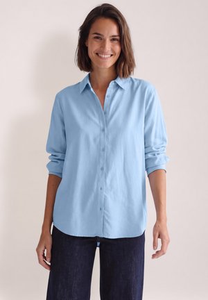 Cecil, LANGARM HEMDBLUSE MIT KNOPFLEISTE - Button-down blouse - cosmopolitan blue
