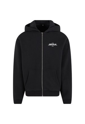 Mister Tee, SEOUL RACING TEAM FLUFFY ZIP HOODY - Sweat zippé - black