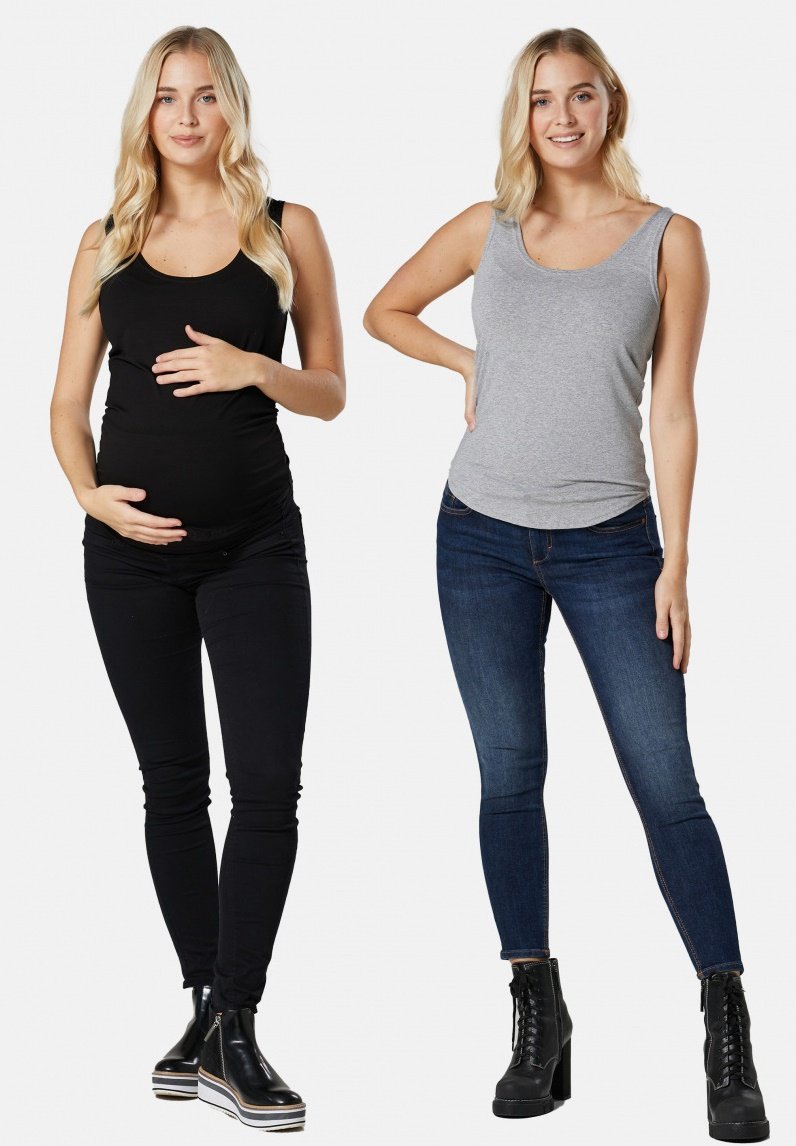 Chelsea Clark 2-PACK BREASTFEEDING - Top - light grey/black