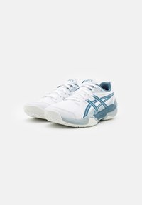 ASICS GEL POWERBREAK UNISEX - Obuća za rukomet - white/vintage indigo