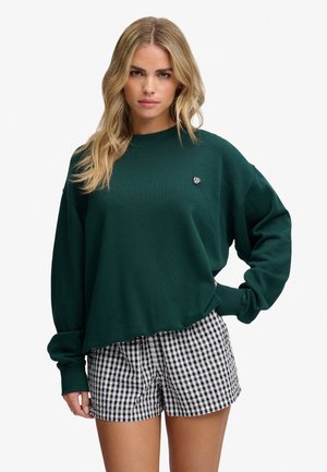 Superdry & Co SUPERDRY ESSENTIAL HERITAGE CREW.. - Sweatshirt - dark pine green