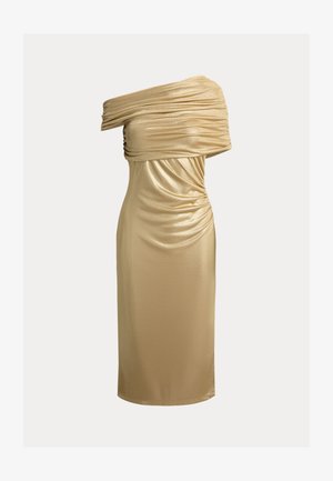 Lauren Ralph Lauren, METALLIC OFF-THE-SHOULDER COCKTAIL DRESS - Robe de soirée - birch/gold-coloured
