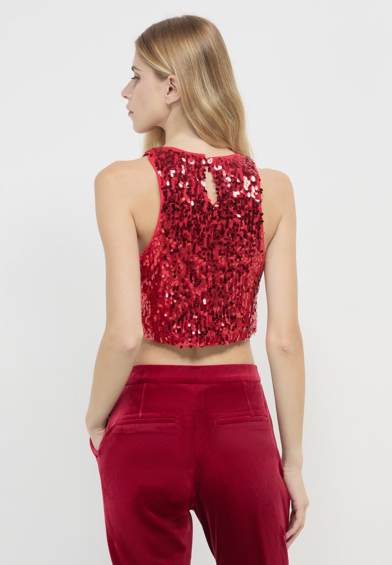 Chemise Courte (crop Top) Tom Tailor à Paillettes - Taille L (158-164 Cm) - Occasion Bon état