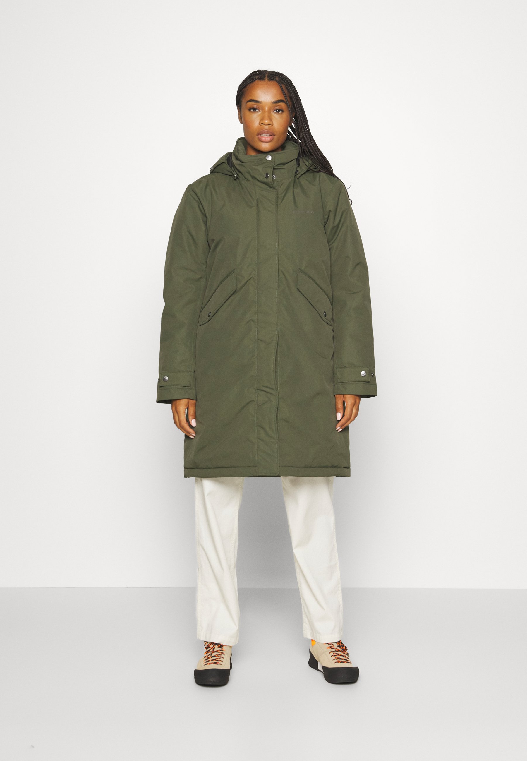 Parka Didriksons Femme STORM SYSTEM Taille 40 (L) - Blanche à Capuche Isolée | Occasion Parfait état