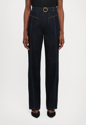 BELTED PANT - Jean droit - indigo