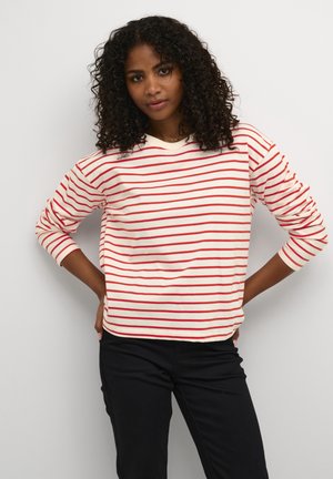 KAWINNI - Long sleeved top - antique white   fiery red