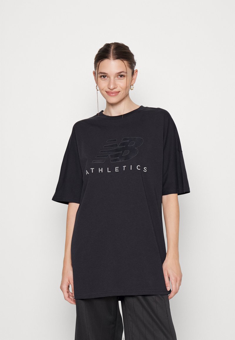 New Balance ATHLETICS OVERSIZED TEE TShirt print phantom/schwarz