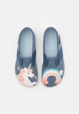 T-MODELL EINHORN REGENBOGEN - Slippers - media blue