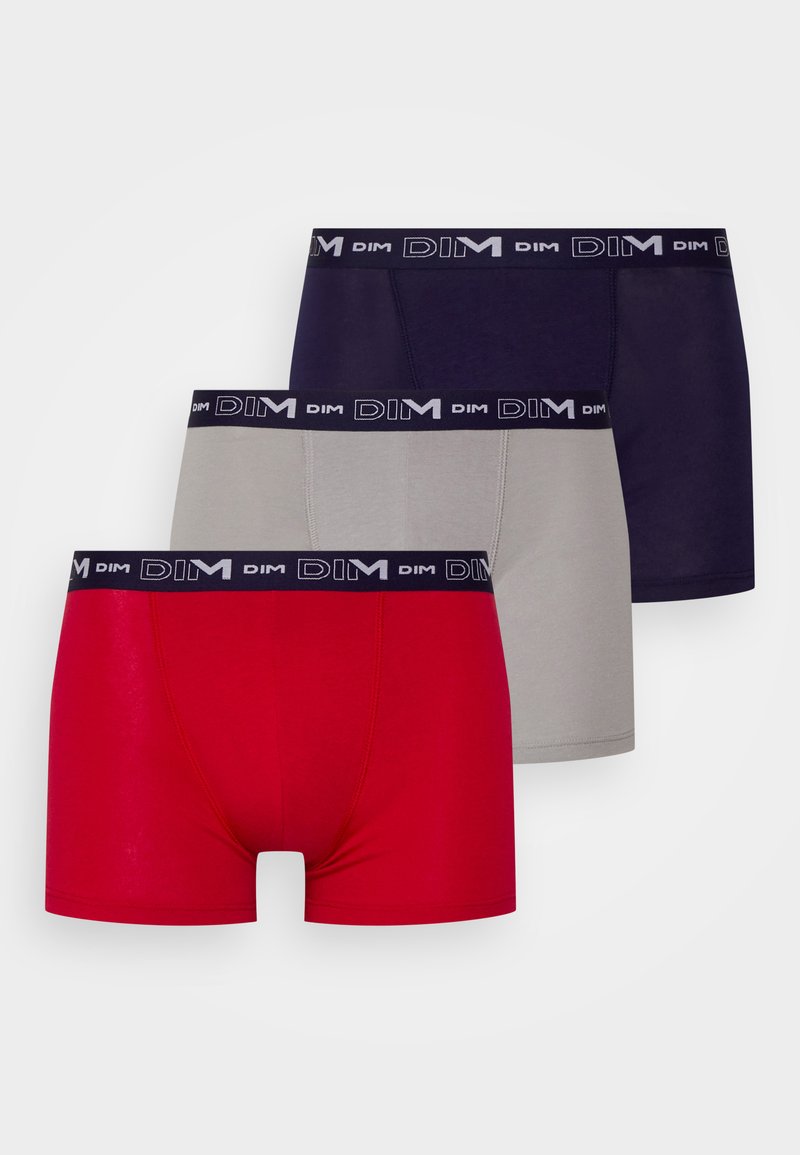 DIM 3 PACK - Cuecas boxer - bleu denim/rouge topaze/acier