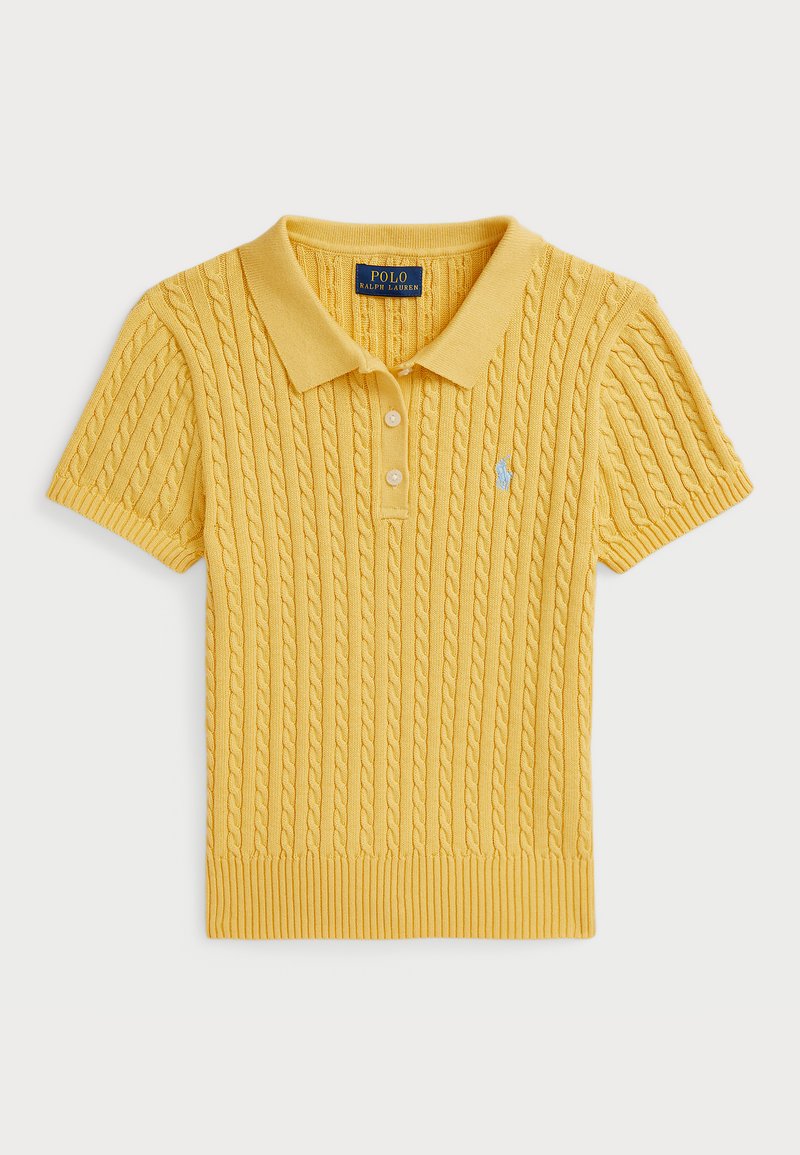 Polo Ralph Lauren - MINI CABLE COTTON POLO JUMPER - Bluză polo - campus yellow/chambray blue, Extindeți