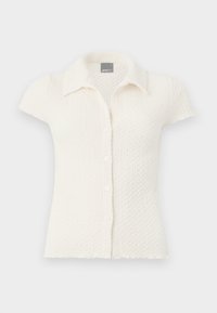 SHORT SLEEVE BUTTONED - Skjortebluse - egret
