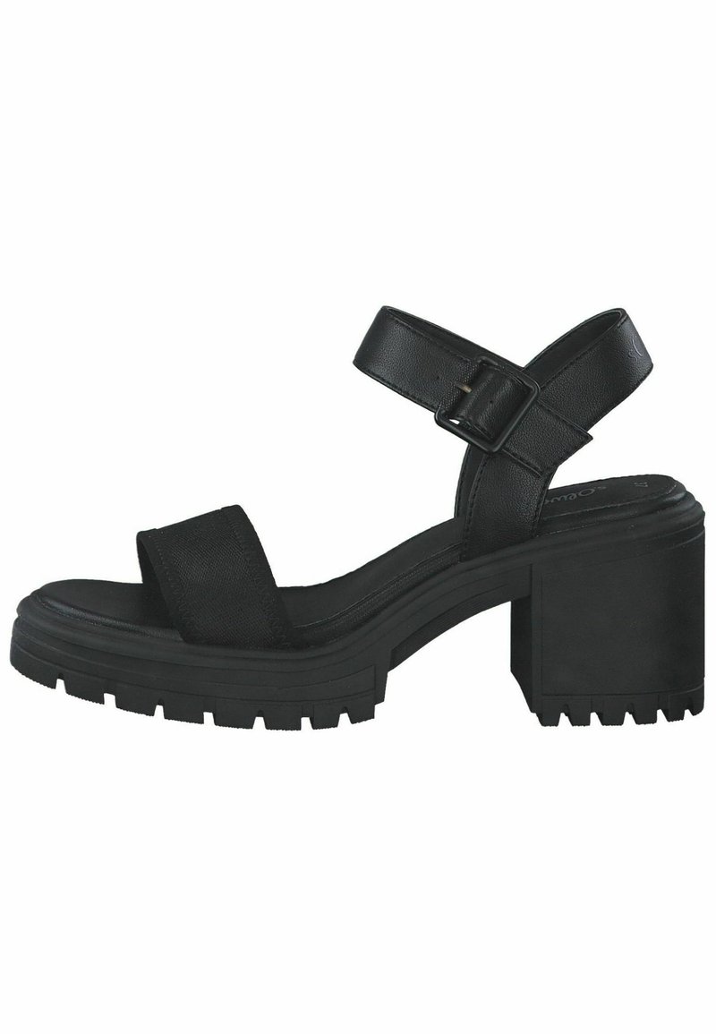 s.Oliver Sandalen met plateauzool - black