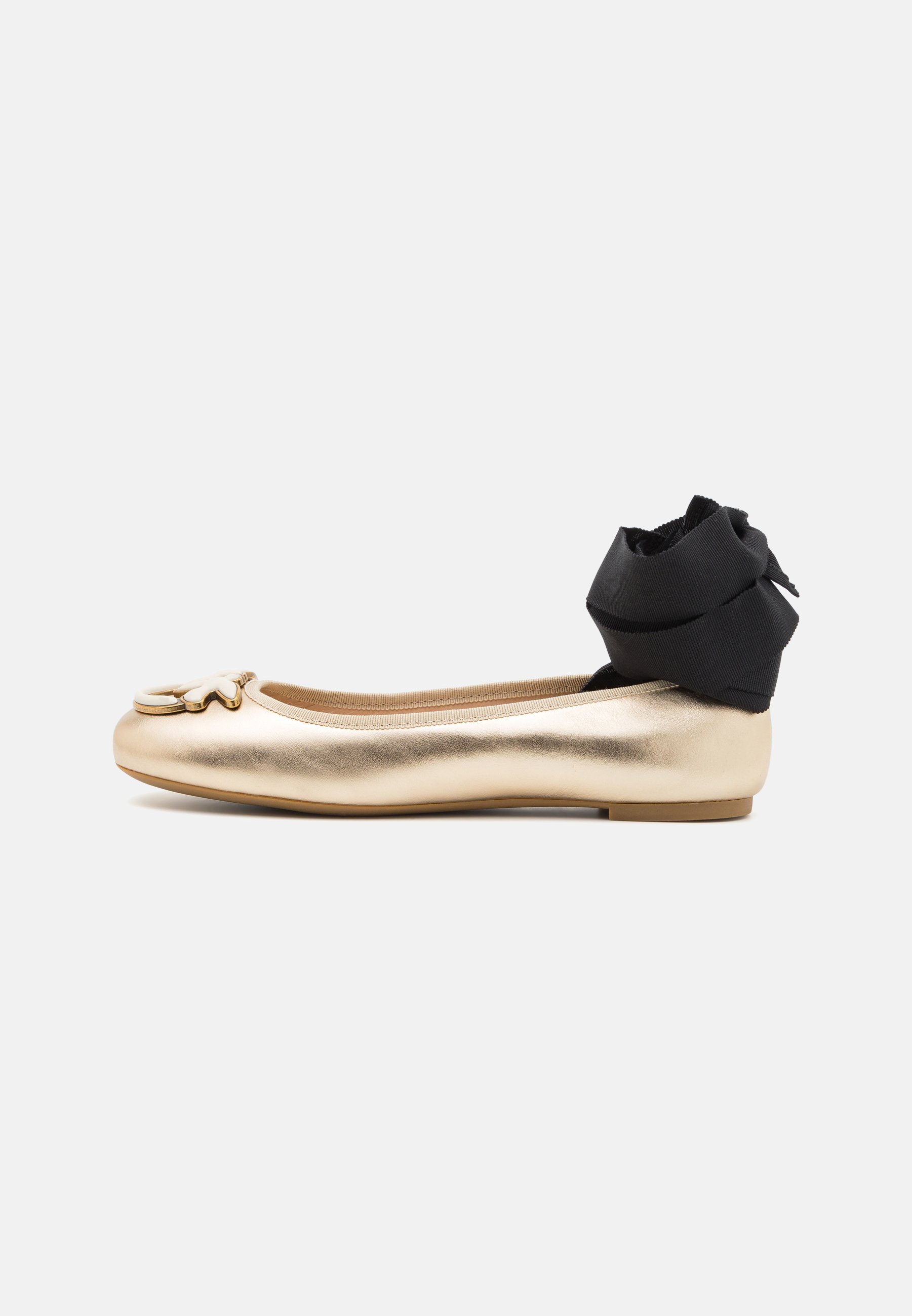 Pinko GIOIA - Ankle strap ballet pumps - light gold/gold