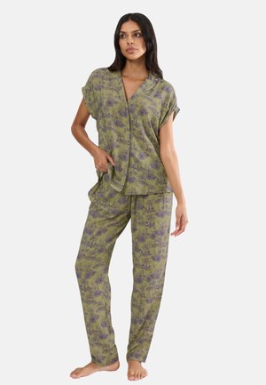 BOYFRIEND FIT SET - Yöasusetti - green - dark combination