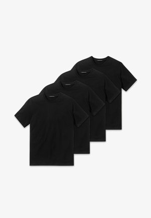Schiesser, AMERICAN 4ER PACK - Undershirt - schwarz