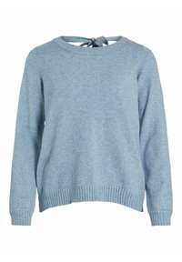 VILA Stickad tröja - light blue