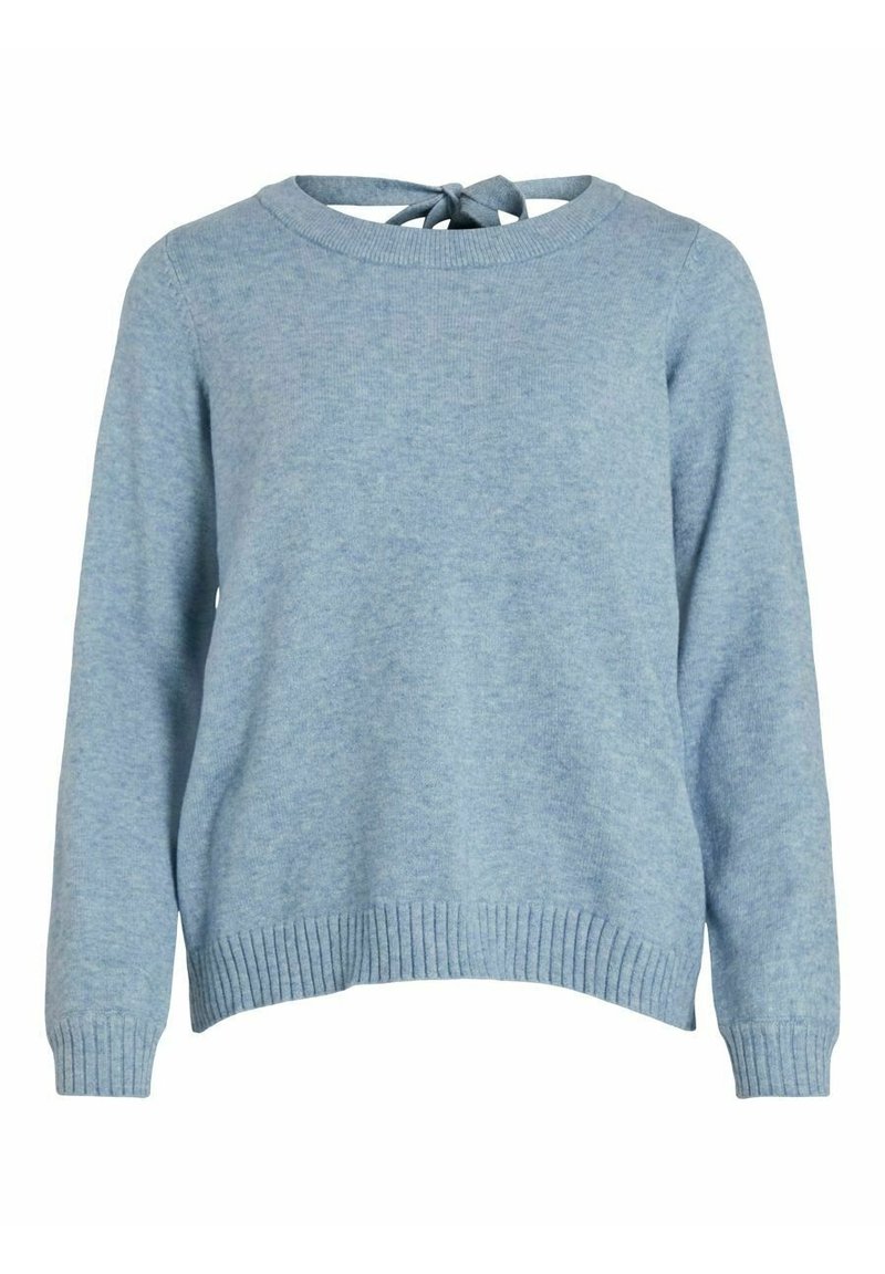 VILA Stickad tröja - light blue