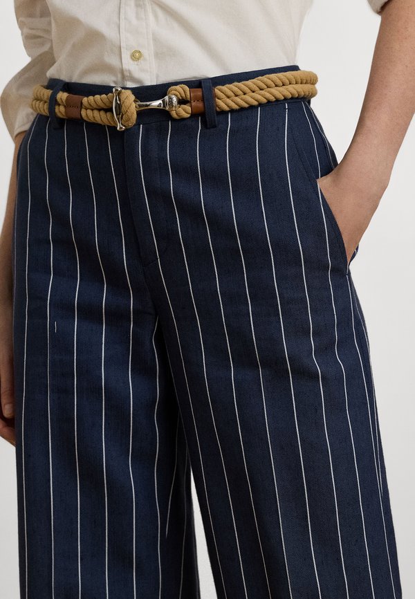 Striped Herringbone Cropped Pant - Trousers3