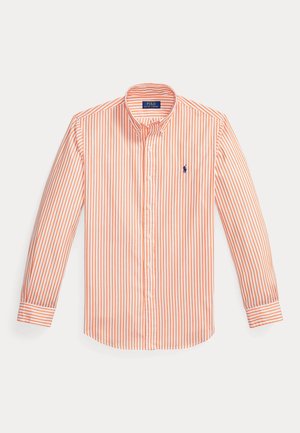 Polo Ralph Lauren CUSTOM FIT STRIPED BROADCLOTH SHIRT - Overhemd - white/kona orange