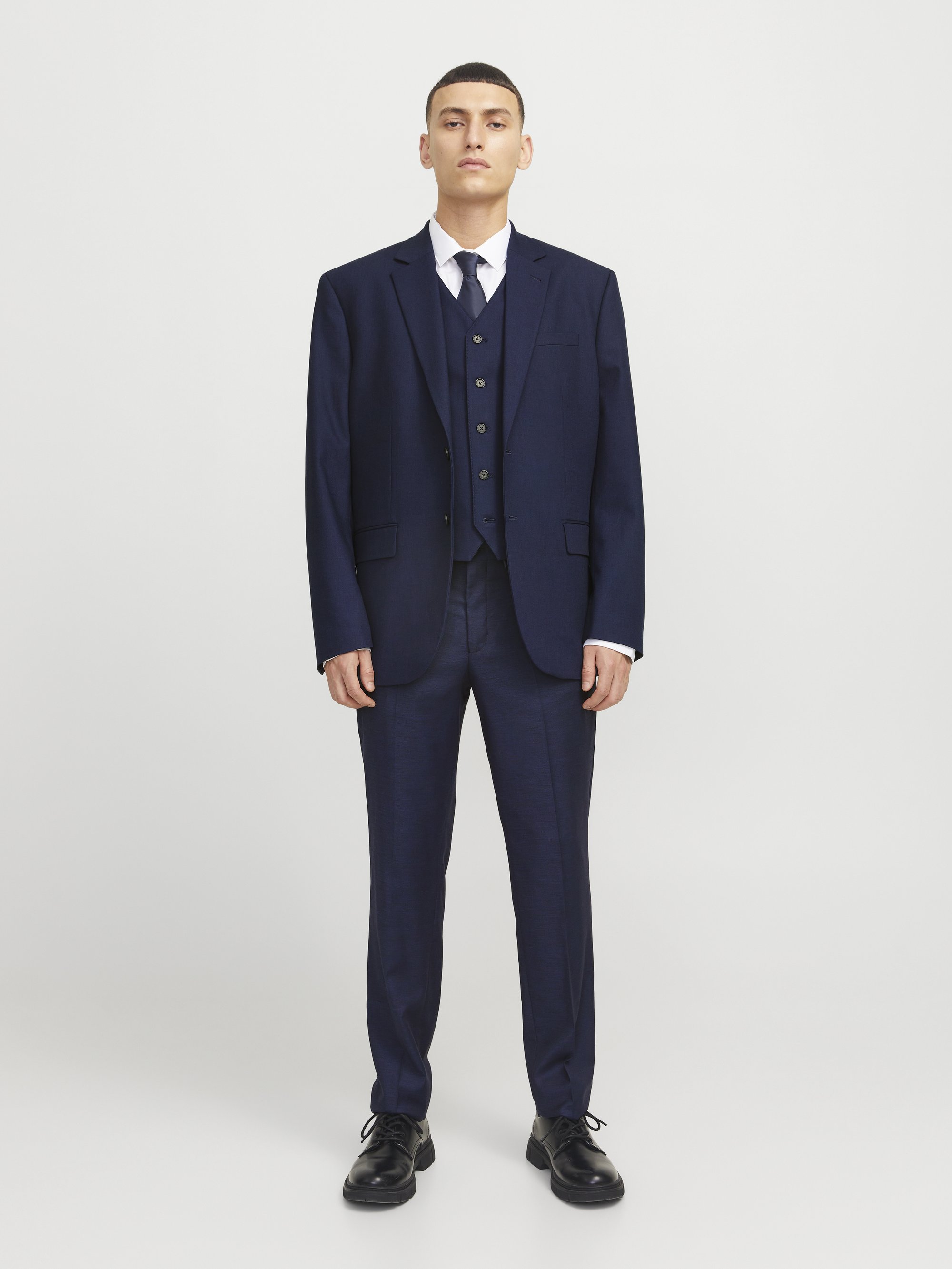 Jack and Jones slim fit suit jacket in brown houndstooth