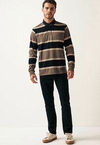 Next Polokošeľa - neutral brown black stripe