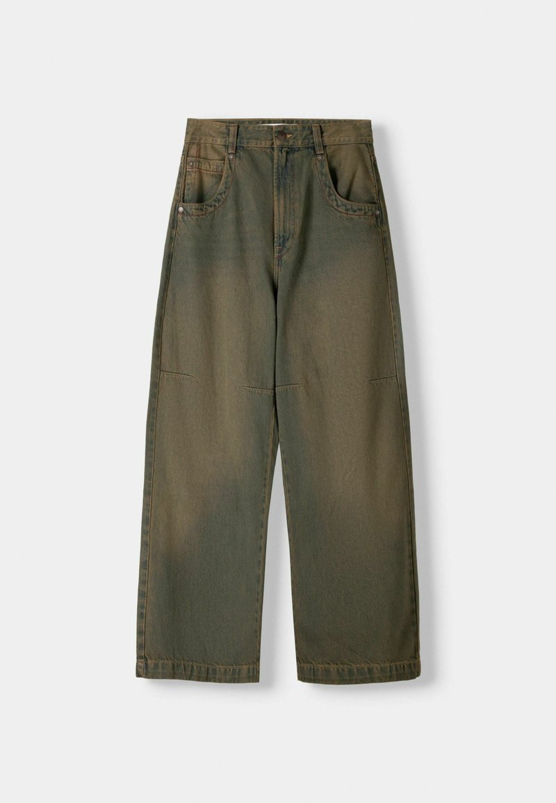 Bershka Relaxed fit jeans groen Bershka Relaxed fit jeans groen