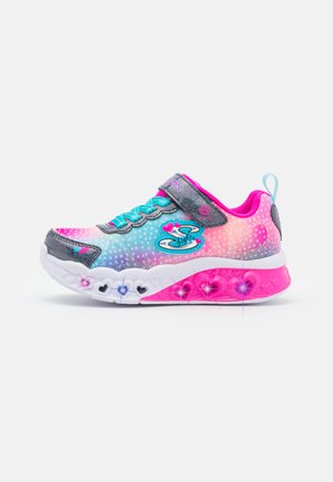 Skechers FLUTTER HEART LIGHTS - Trainers - navy/multi-coloured