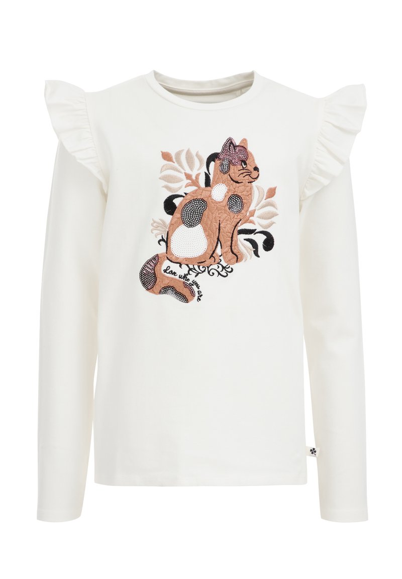 WE Fashion Top dugih rukava - white