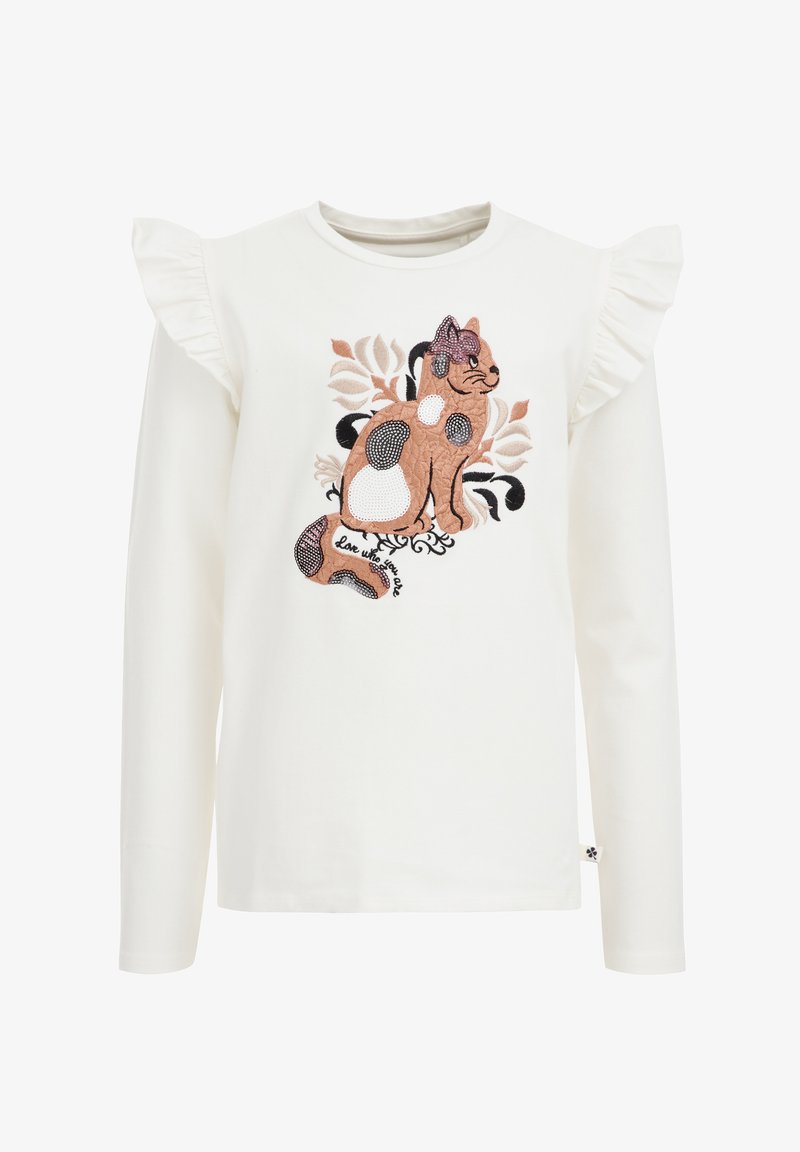 WE Fashion Top dugih rukava - white